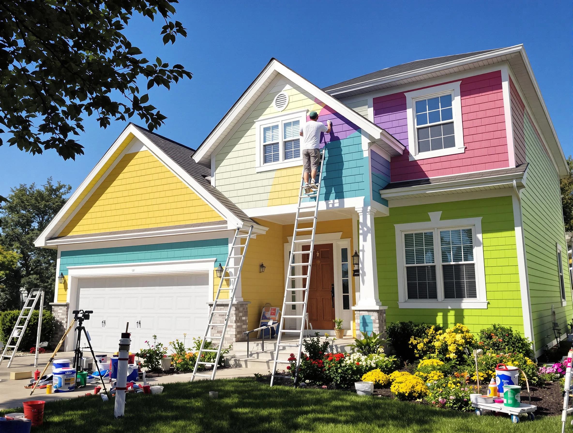 Florence House Painters professionals painting a home exterior in Florence, AZ