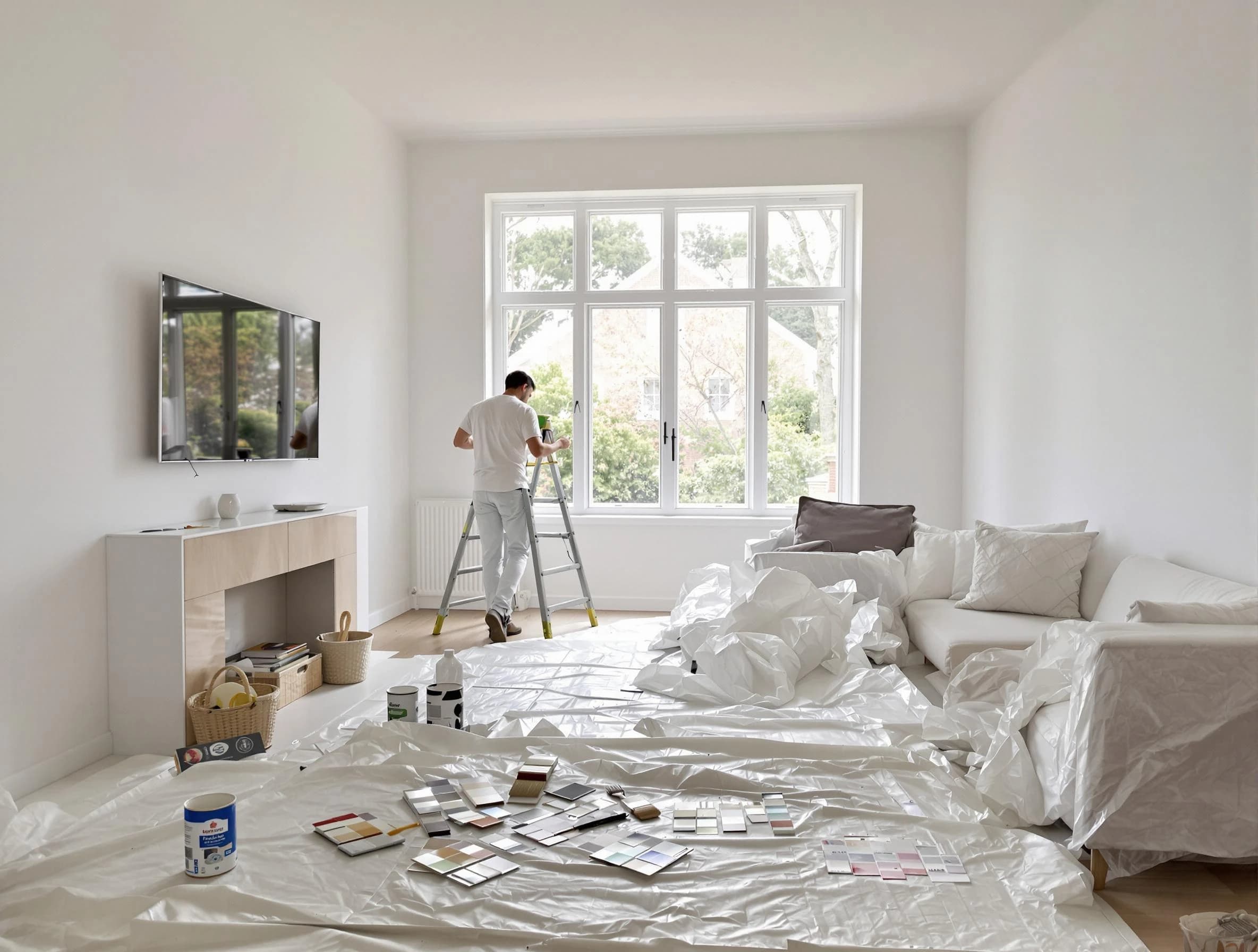Florence House Painters professional applying interior paint in Florence, AZ