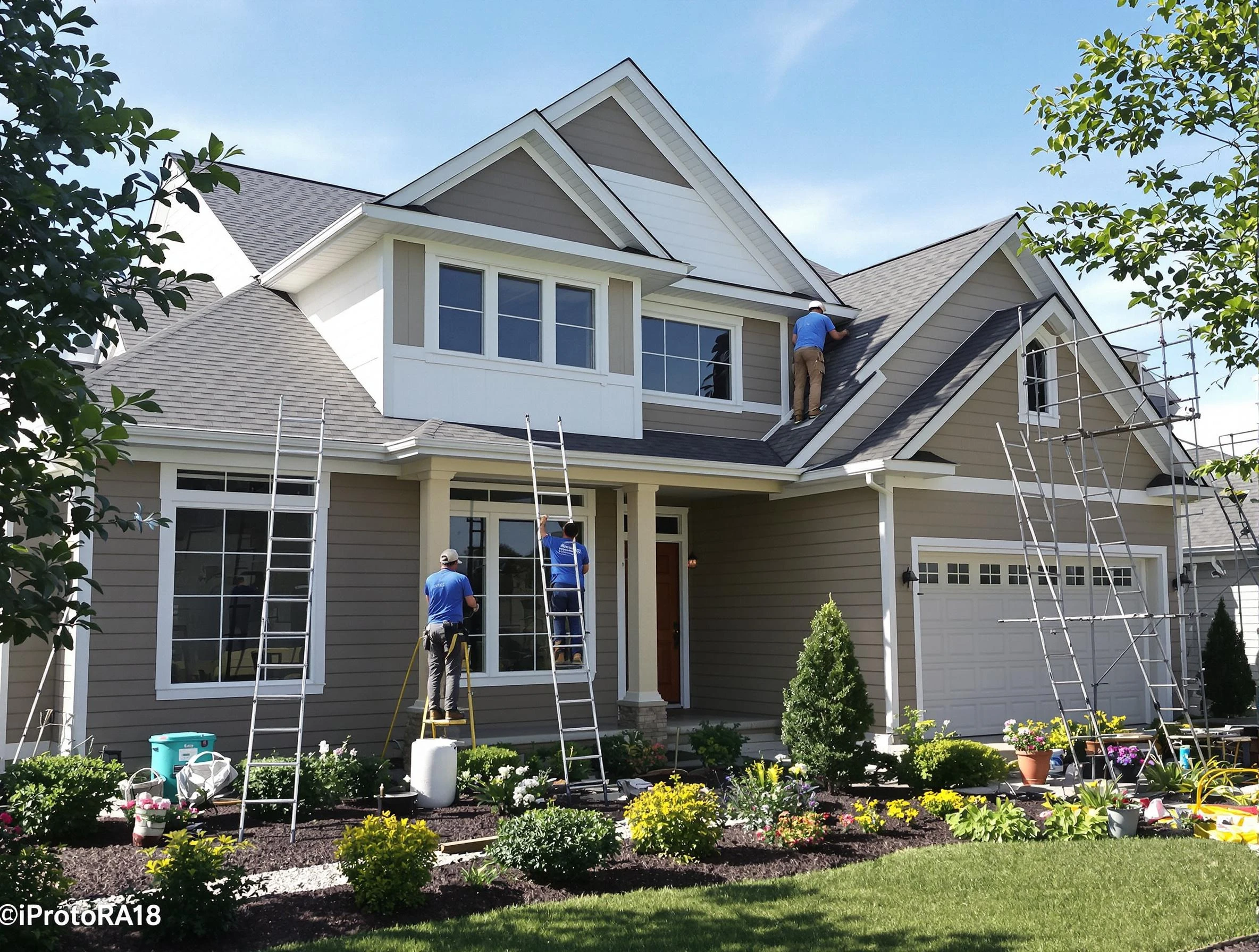 Detailed exterior painting by Florence House Painters in Florence