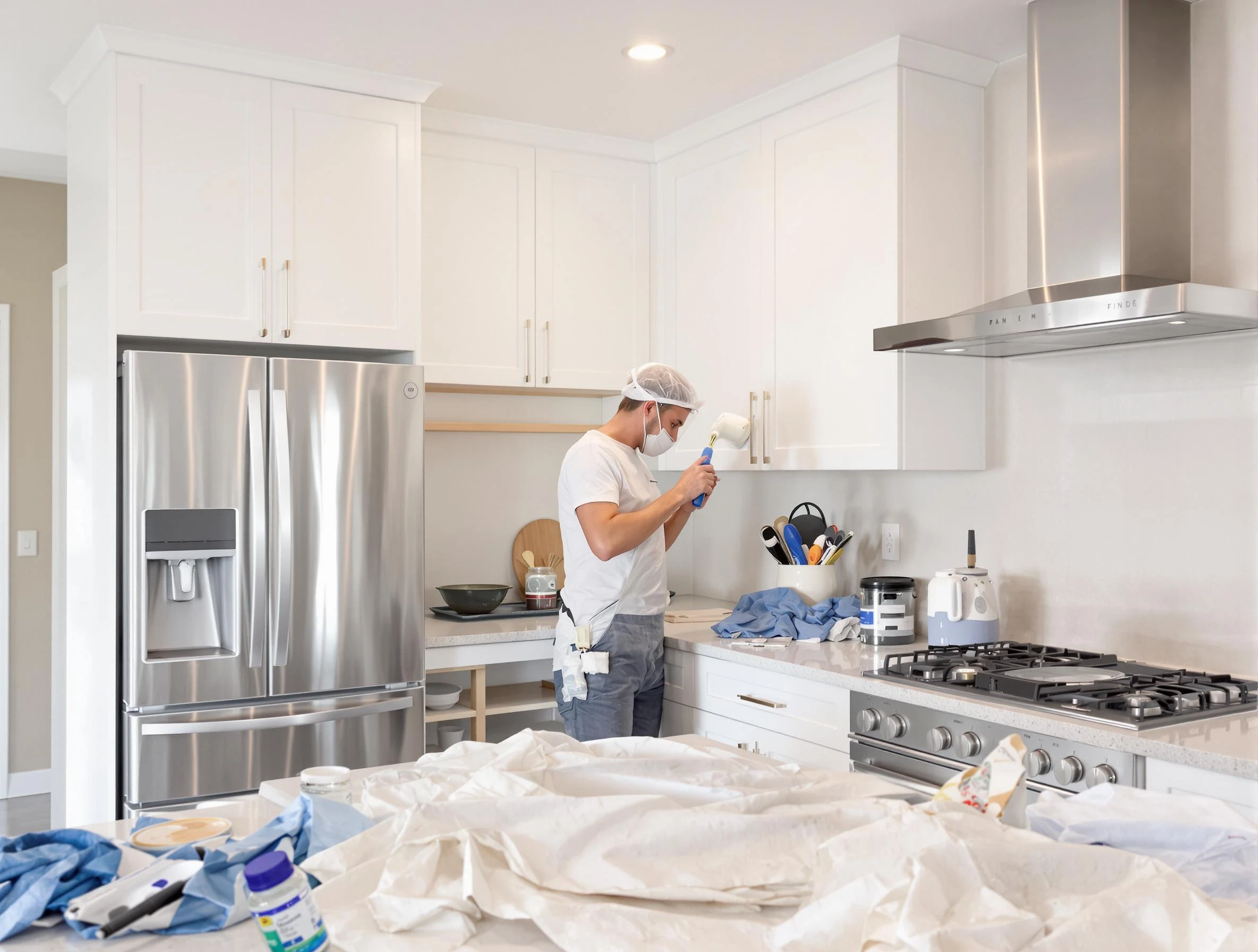 Florence House Painters painter applying a fresh coat in a kitchen located in Florence, AZ